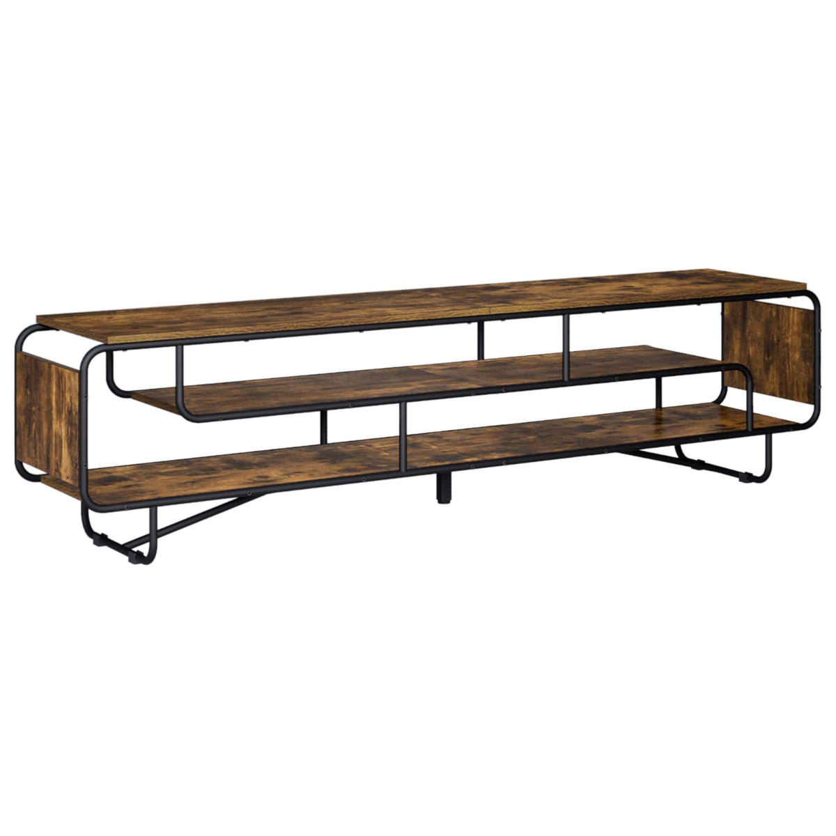 TV-bord 180 x 36 x 45 cm Røget eg Konstrueret træ