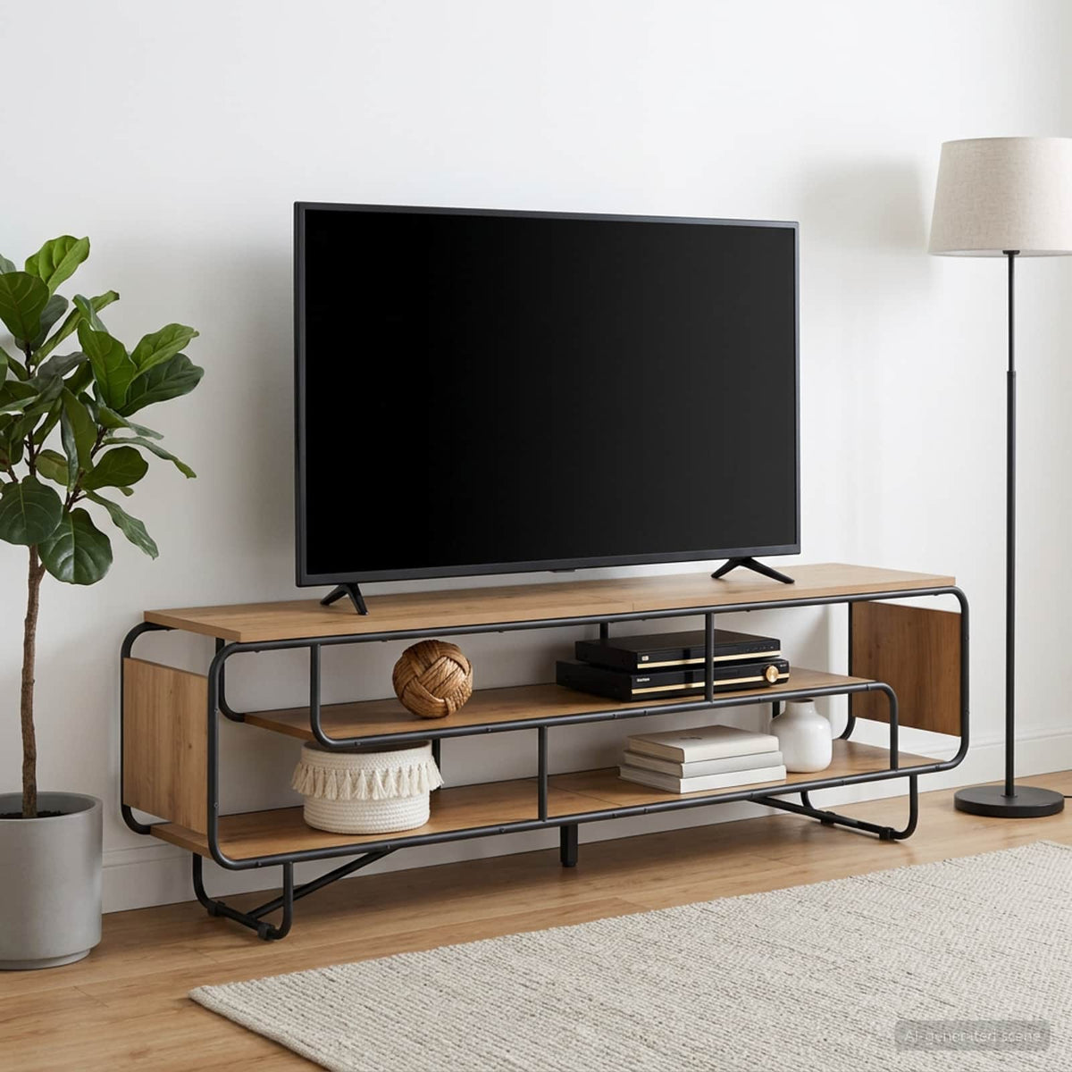 TV-bord 180 x 36 x 45 cm Artisan-eg Konstrueret træ