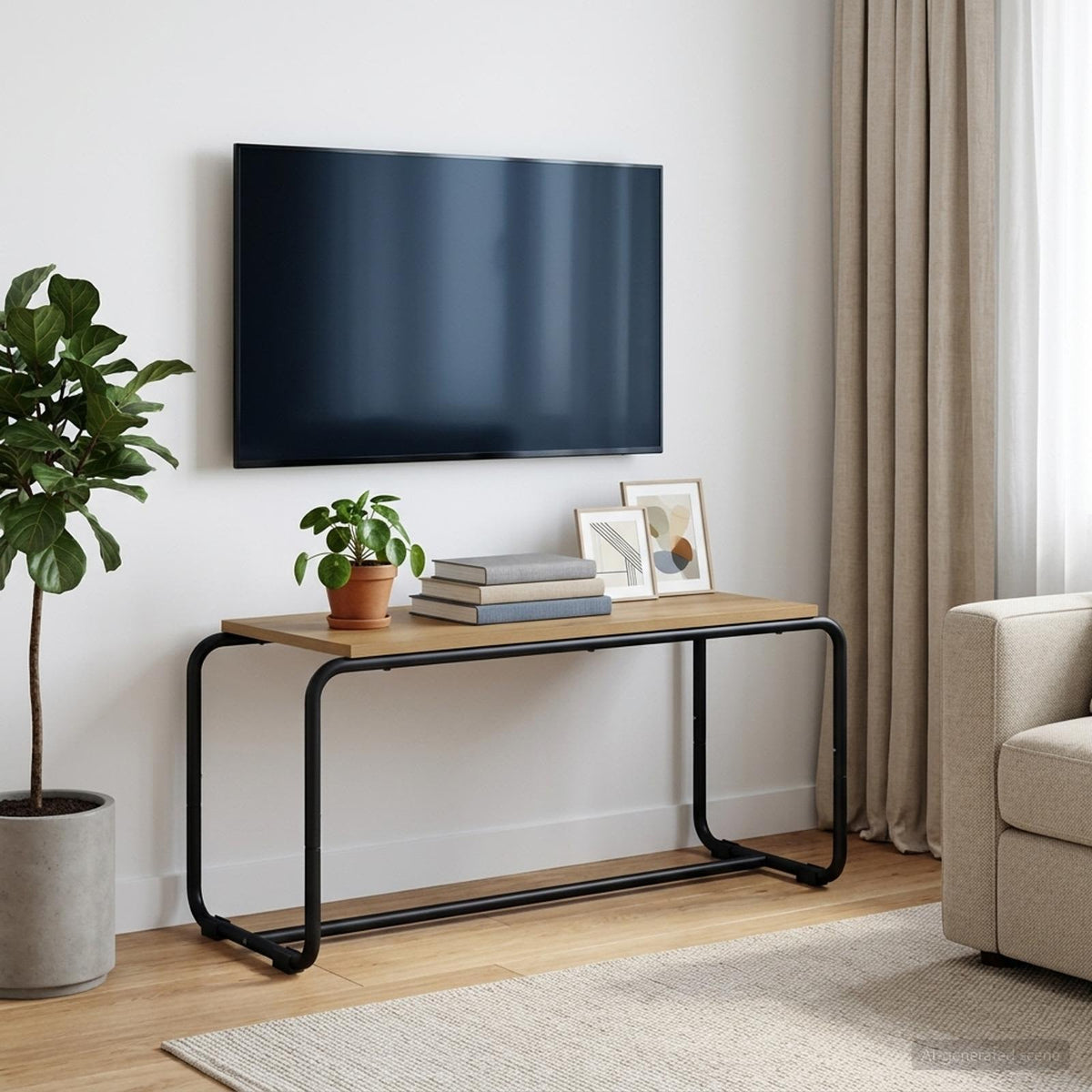 TV-bord 80 x 35,5 x 42 cm Artisan-eg Konstrueret træ
