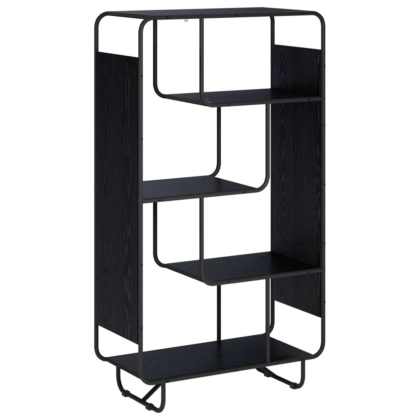 Highboard Sort eg 80 x 37,5 x 144 cm Konstrueret træ