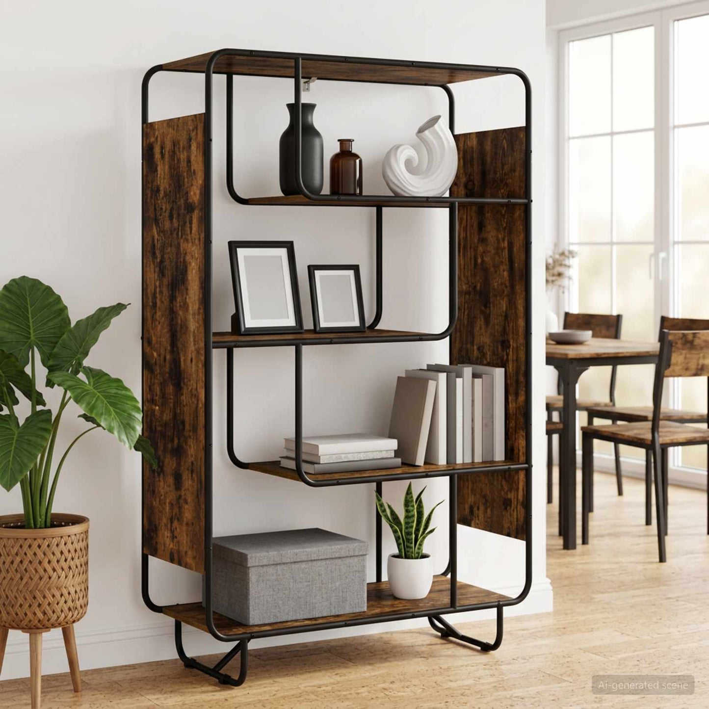 Highboard Røget eg 93.5 x 37.5 x 144 cm Konstrueret træ