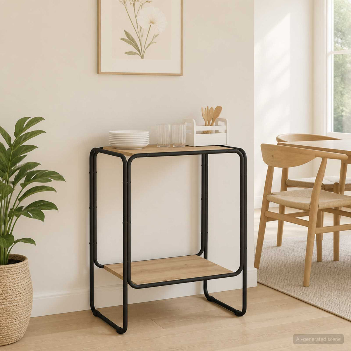 Sideboard Artisan-eg 60 x 38 x 75 cm Konstrueret træ