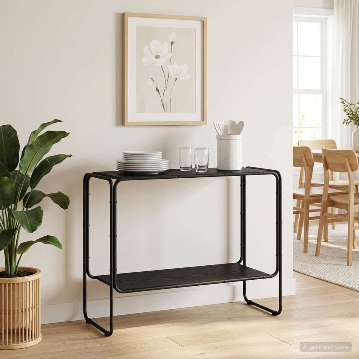 Sideboard Sort eg 93,5 x 38 x 75 cm Konstrueret træ