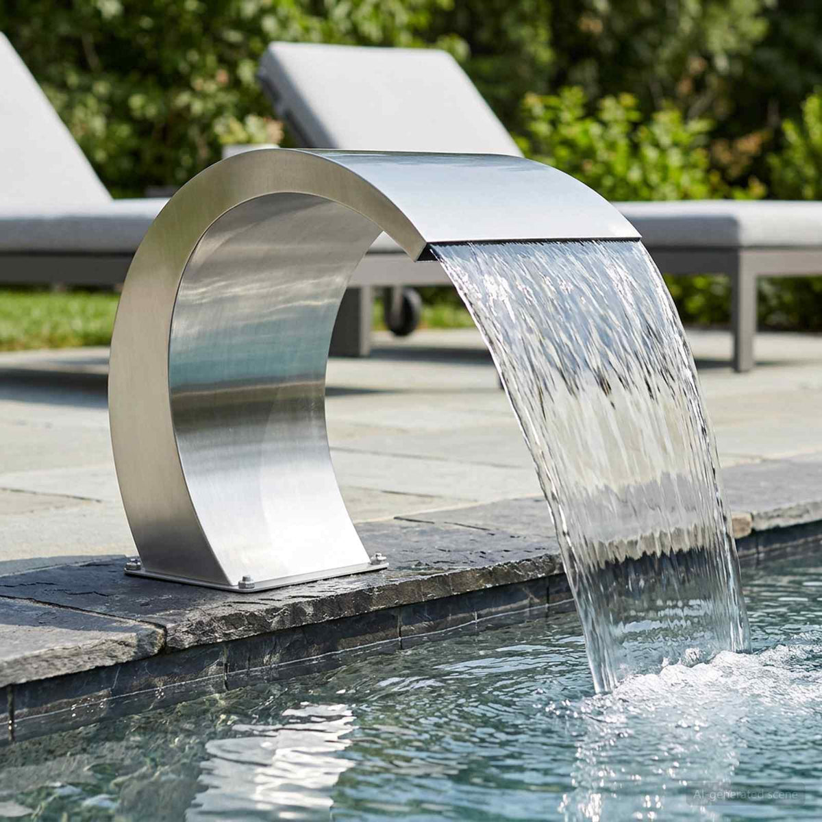 Pool Fontaine Rustfrit stål 61 x 30 x 45 cm Sølv