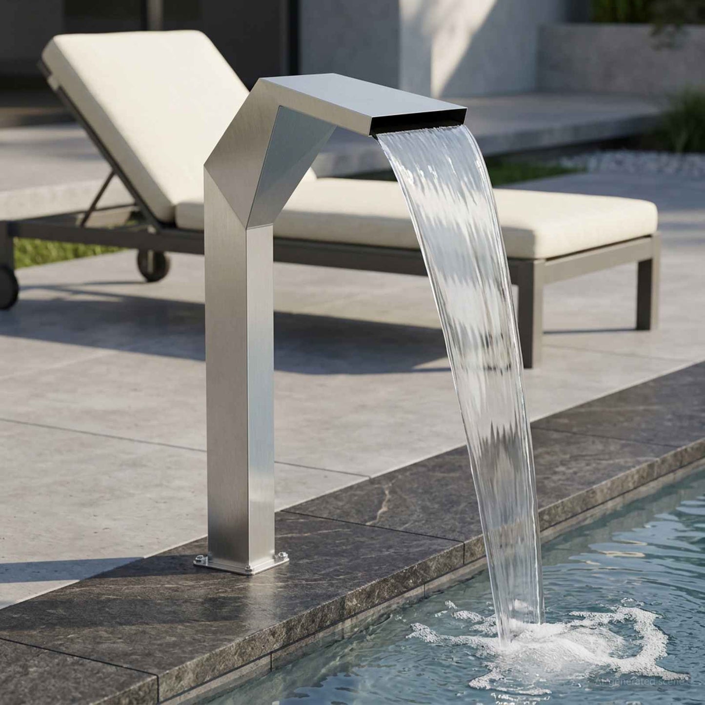 Pool Vandfald Rustfrit stål 50 x 30 x 90 cm Sølv