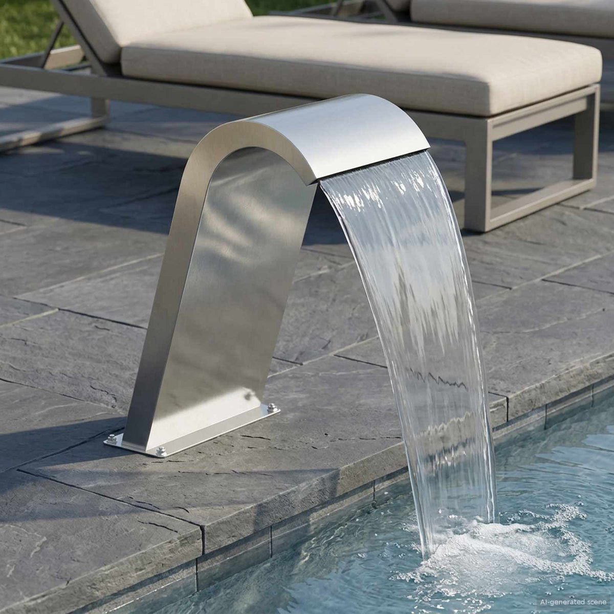 Pool Fontaine Sølv 47 x 31 x 60 cm Rustfrit stål