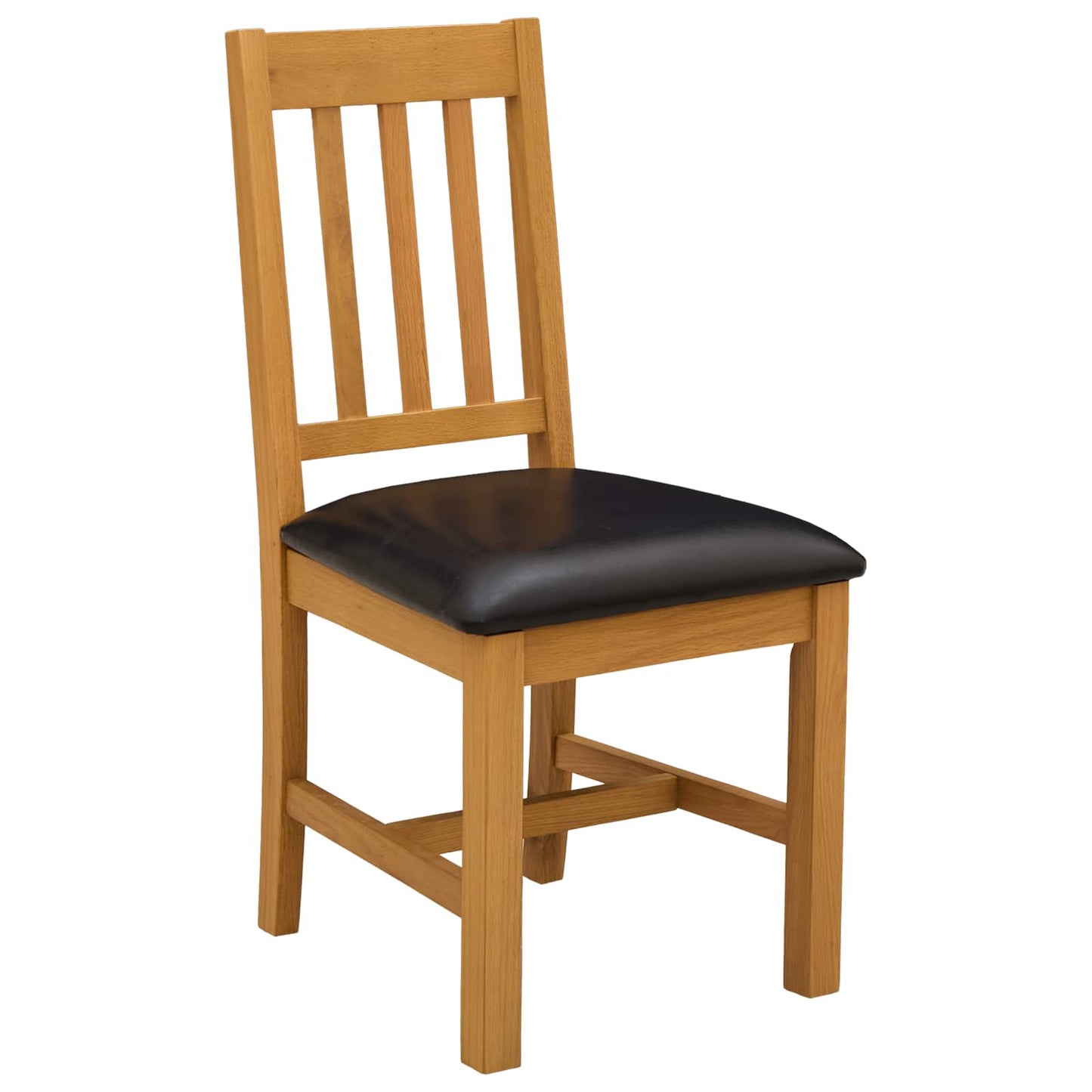 Spisestuestol VENLO 2 stk. Massivt Eg Træ Sort 45 x 53 x 92 cm
