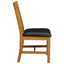 Spisestuestol VENLO 2 stk. Massivt Eg Træ Sort 45 x 53 x 92 cm