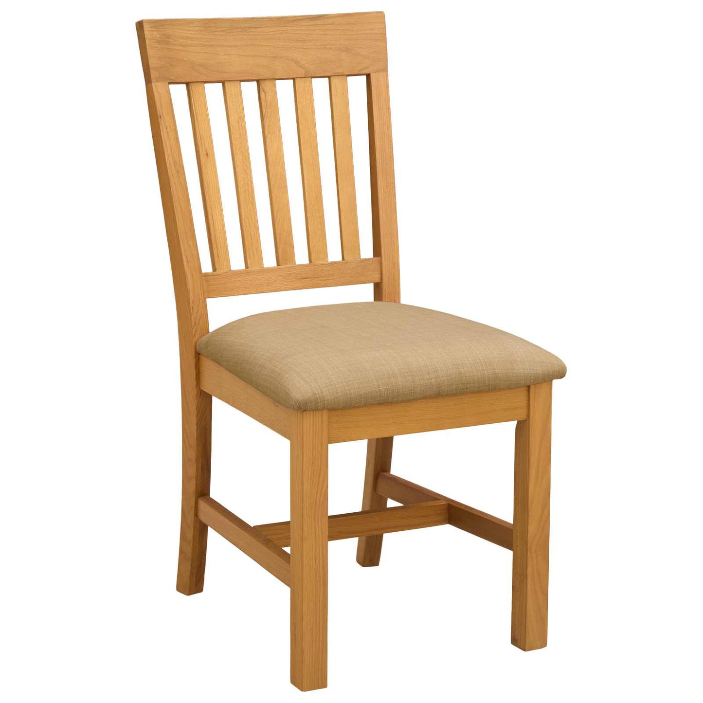 Spisestuestol 2 stk. Massivt Eg Træ Beige 45 x 59 x 92 cm