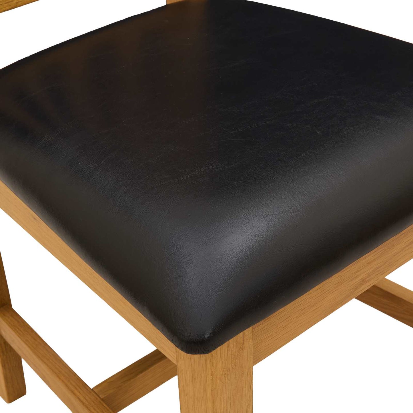 Spisestuestol 2 stk. Massivt Eg Træ Sort 45 x 59 x 92 cm