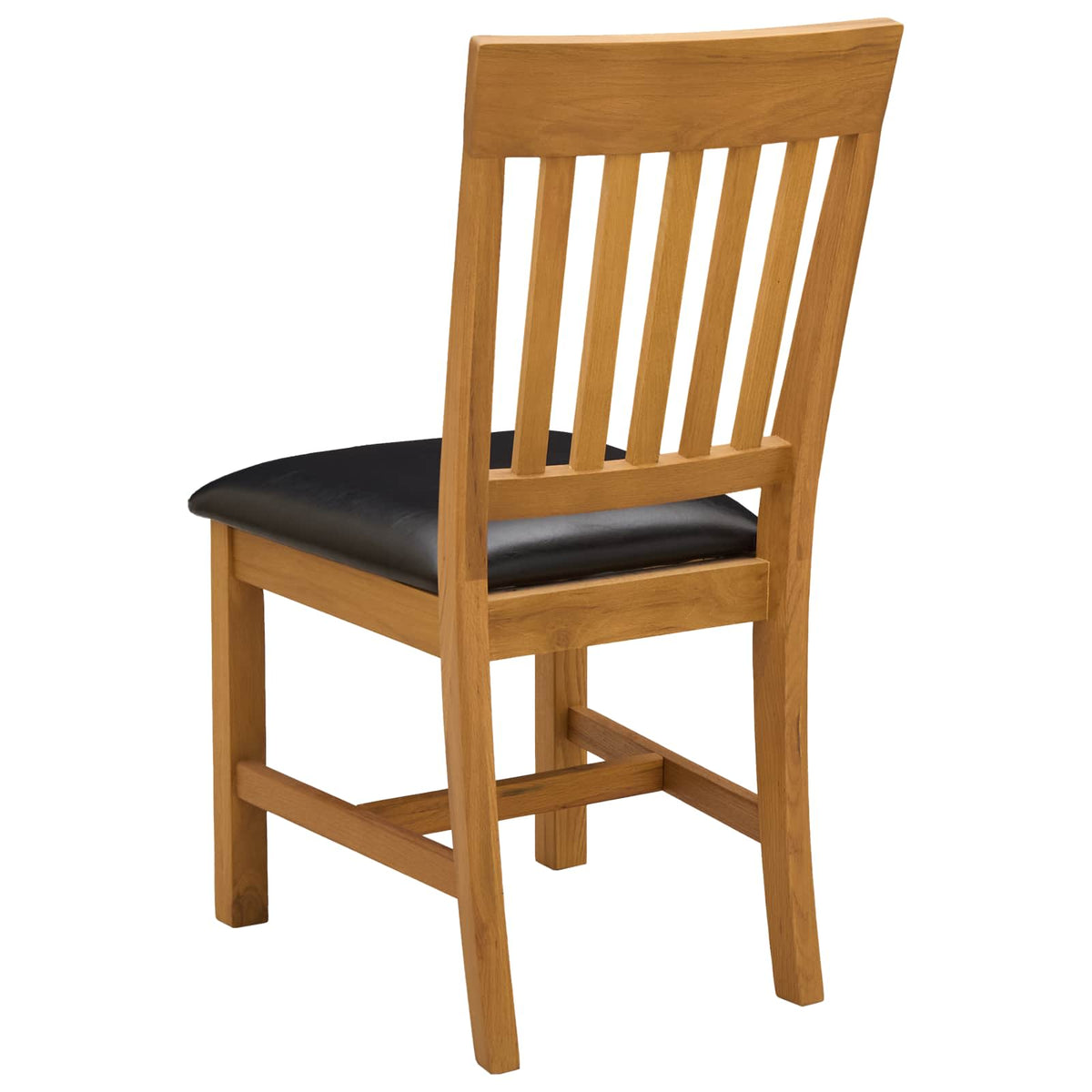 Spisestuestol 2 stk. Massivt Eg Træ Sort 45 x 59 x 92 cm