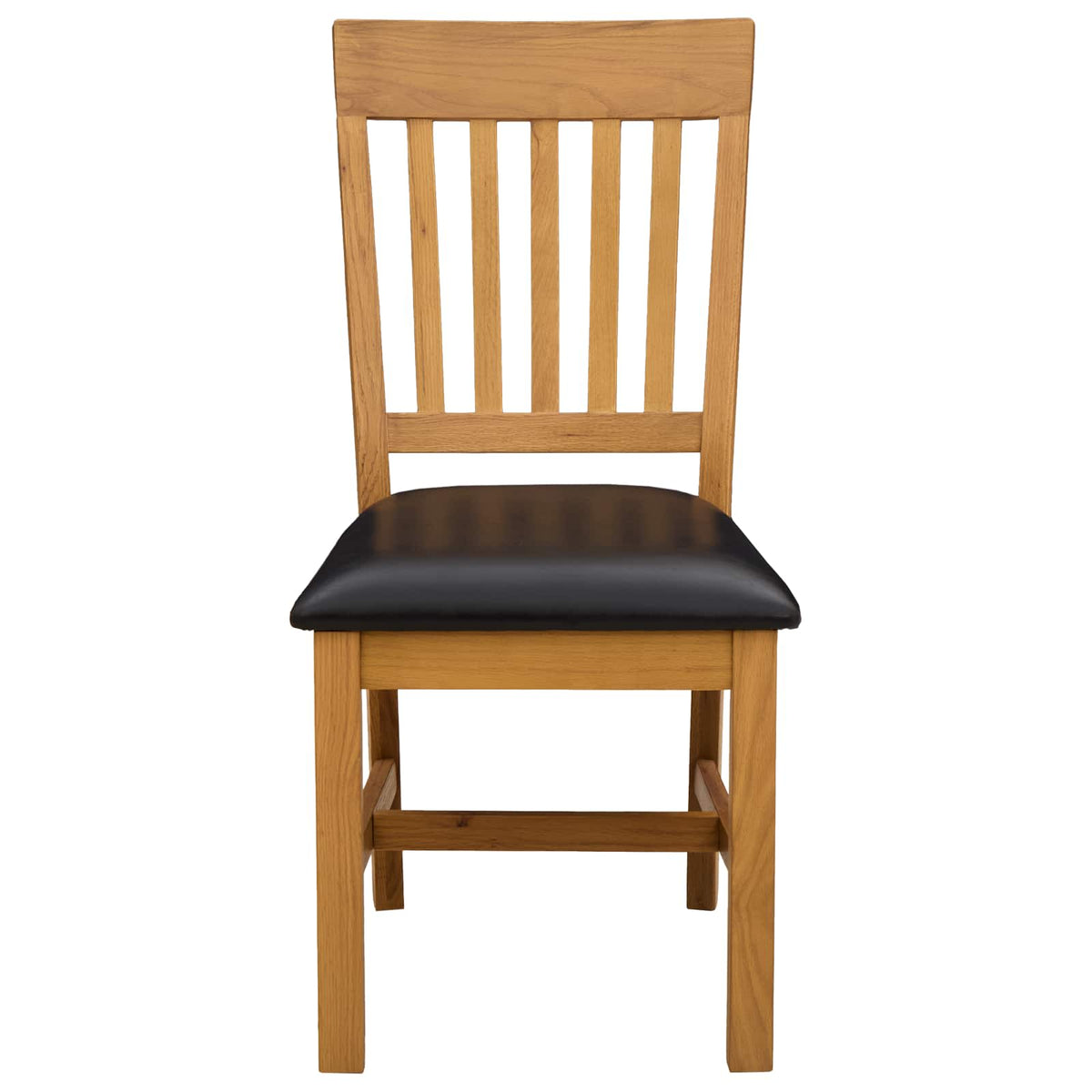 Spisestuestol 2 stk. Massivt Eg Træ Sort 45 x 59 x 92 cm