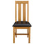 Spisestuestol 2 stk. Massivt Eg Træ Sort 45 x 54 x 100 cm