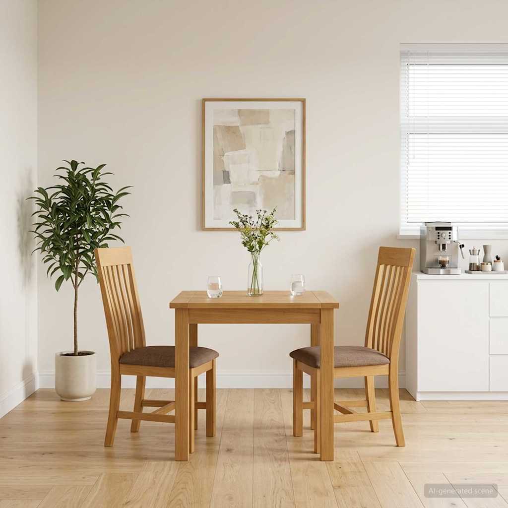 Spisestuestol 2 stk. Massivt Eg Træ Grå 45 x 59,5 x 100 cm