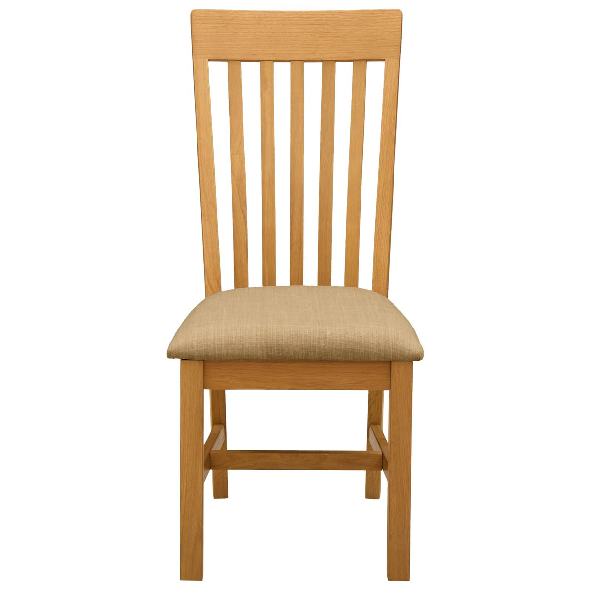 Spisestuestol 2 stk. Massivt Eg Træ Beige 45 x 59,5 x 100 cm