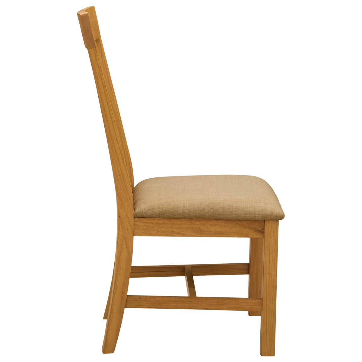 Spisestuestol 2 stk. Massivt Eg Træ Beige 45 x 59,5 x 100 cm