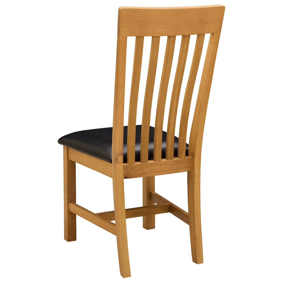 Spisestuestol 2 stk. Massivt Eg Træ Sort 45 x 59,5 x 100 cm