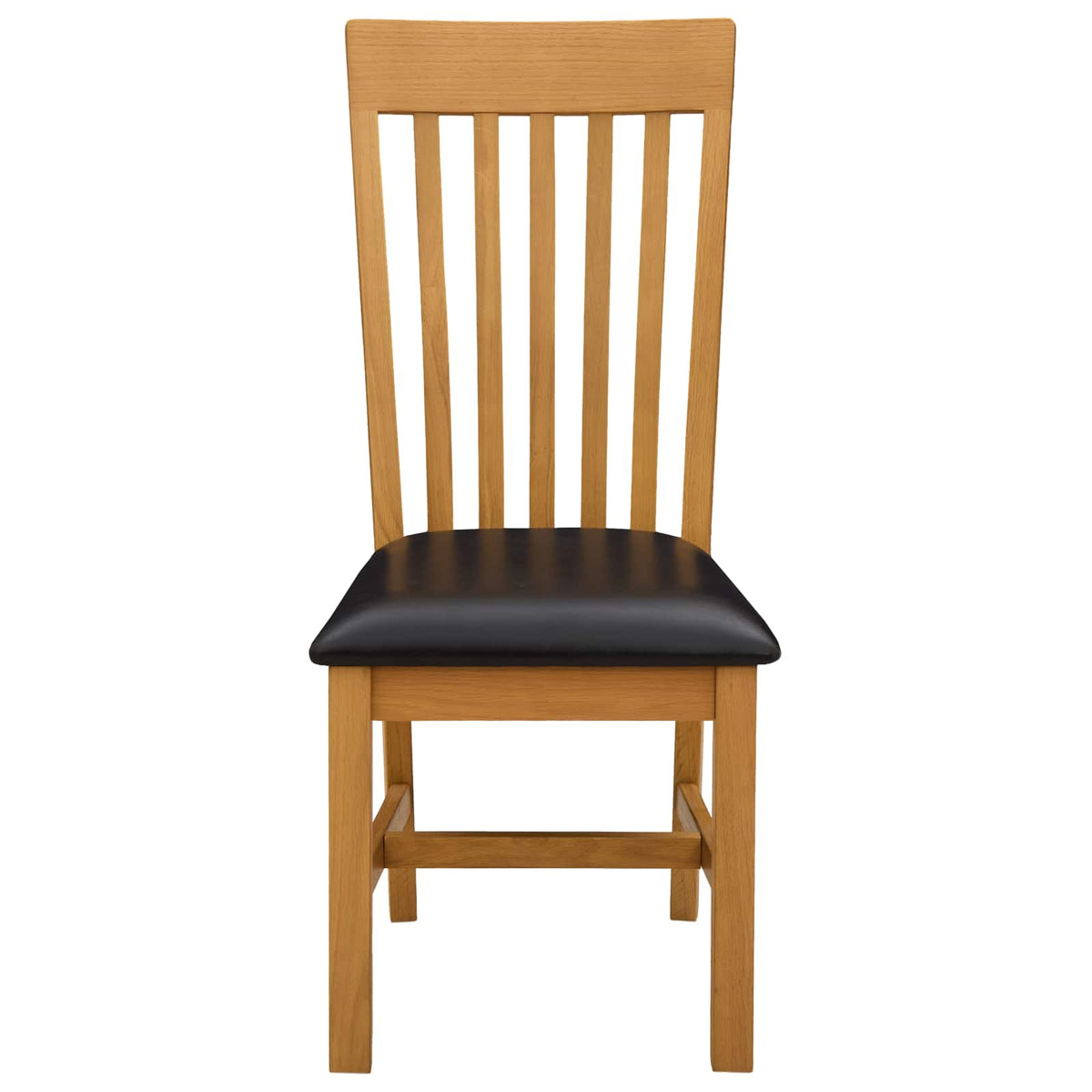 Spisestuestol 2 stk. Massivt Eg Træ Sort 45 x 59,5 x 100 cm