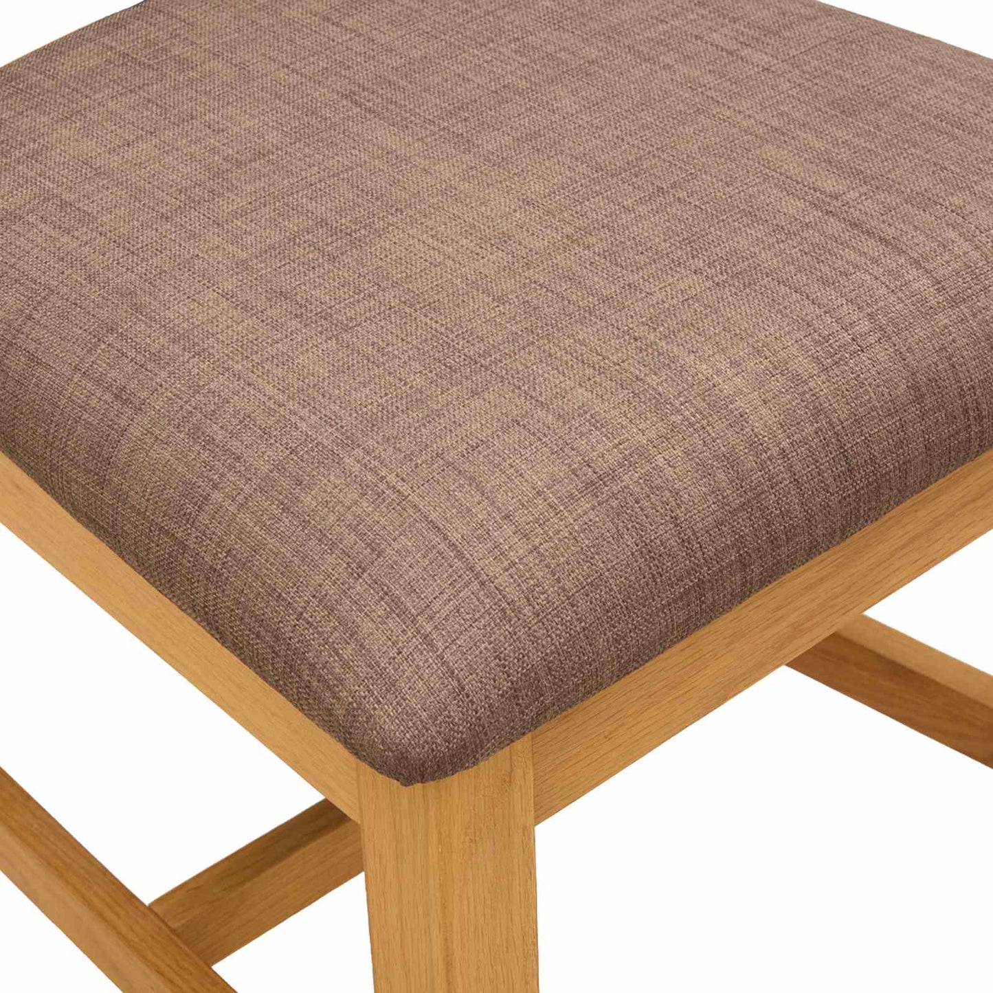 Spisestuestol 2 stk. Massivt Eg Træ Grå 45 x 51 x 105 cm