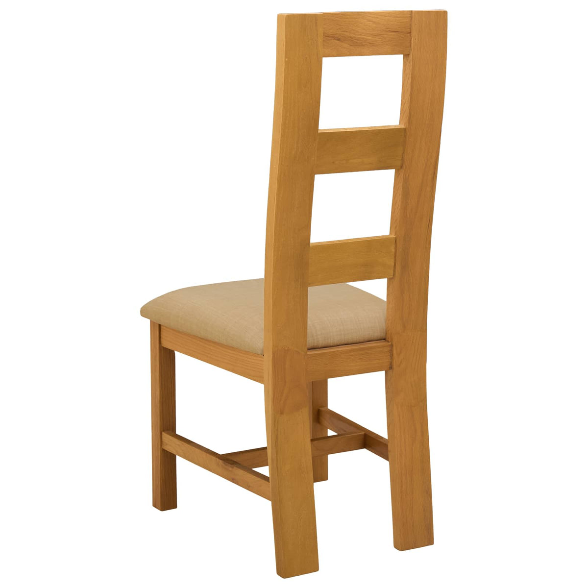 Spisestuestol 2 stk. Massivt Eg Træ Beige 45 x 51 x 105 cm