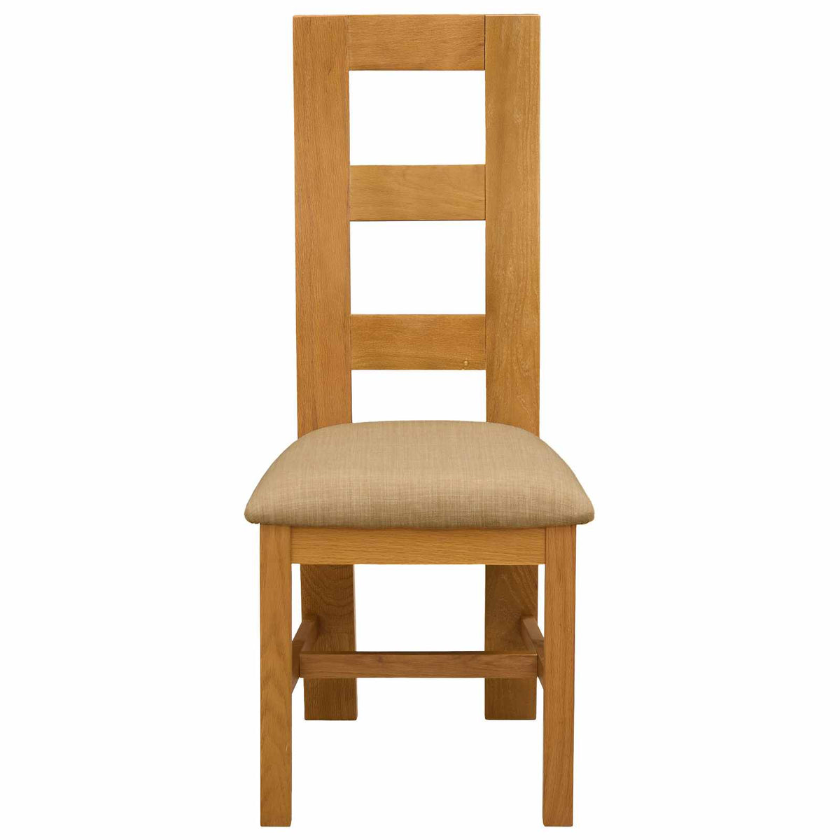 Spisestuestol 2 stk. Massivt Eg Træ Beige 45 x 51 x 105 cm