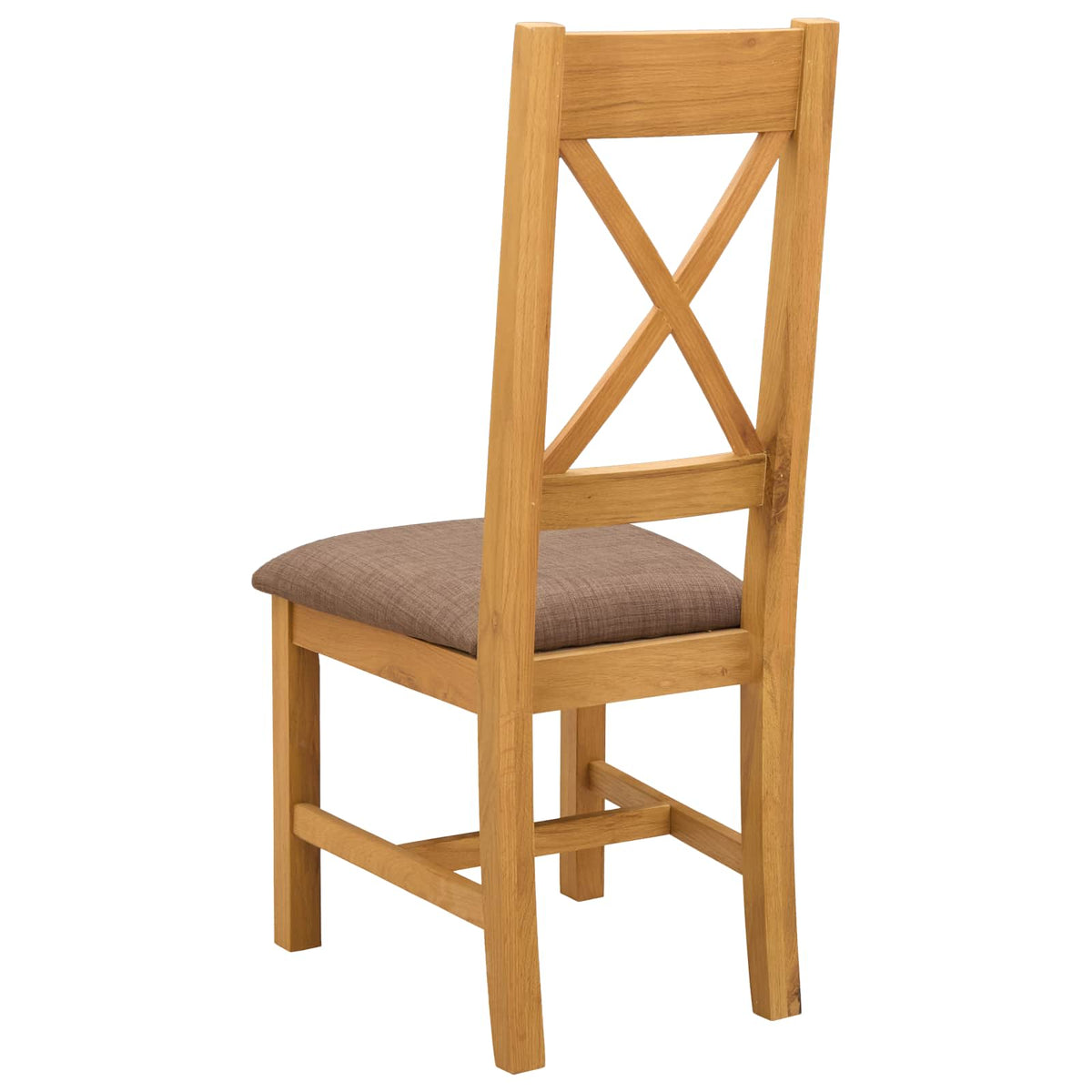 Spisestuestol 2 stk. Massivt Eg Træ Grå 45 x 54 x 105 cm