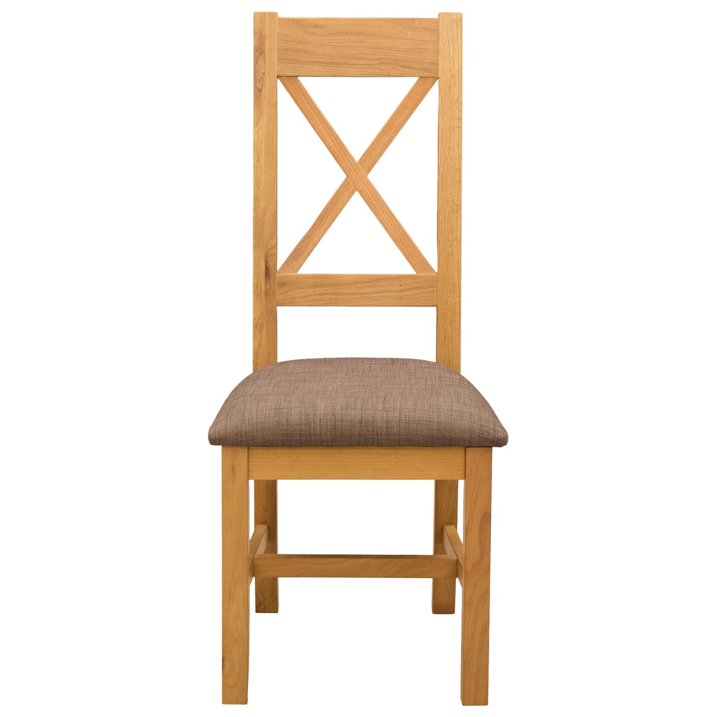 Spisestuestol 2 stk. Massivt Eg Træ Grå 45 x 54 x 105 cm