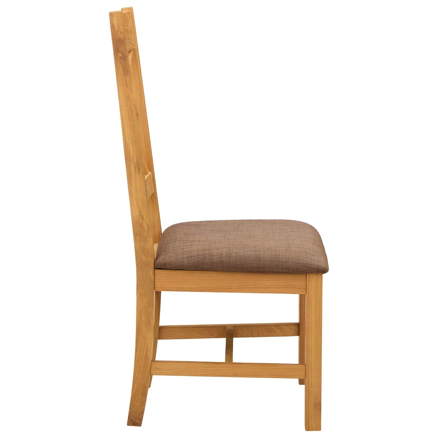 Spisestuestol 2 stk. Massivt Eg Træ Grå 45 x 54 x 105 cm