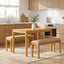 Spisebænk 95 x 32 x 45 cm Massivt Eg Træ Beige