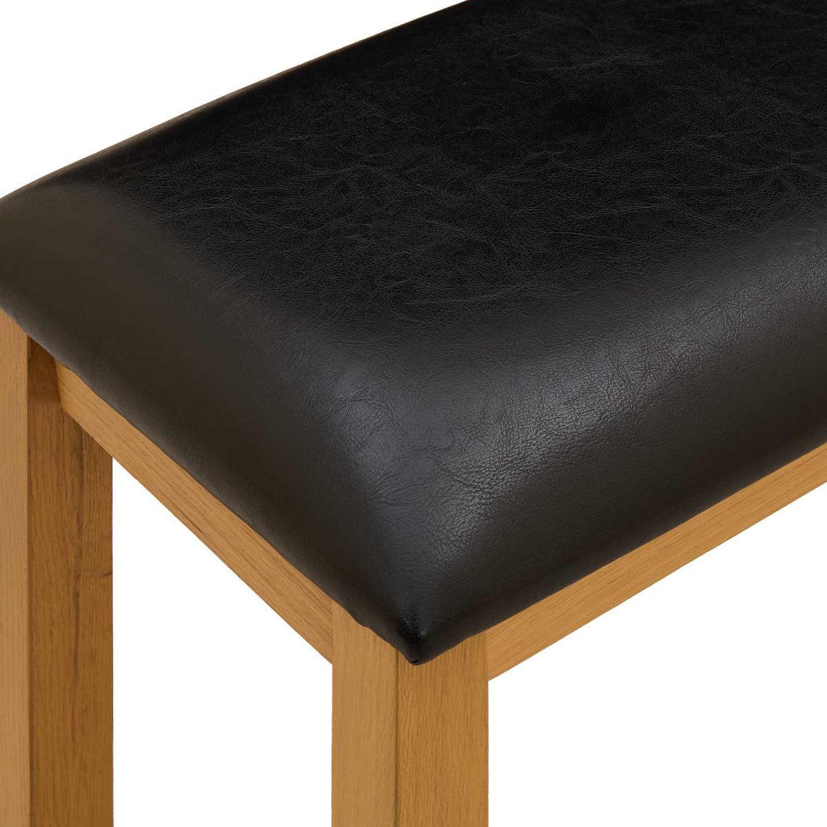 Spisebænk 95 x 32 x 45 cm Massivt Eg Træ Sort
