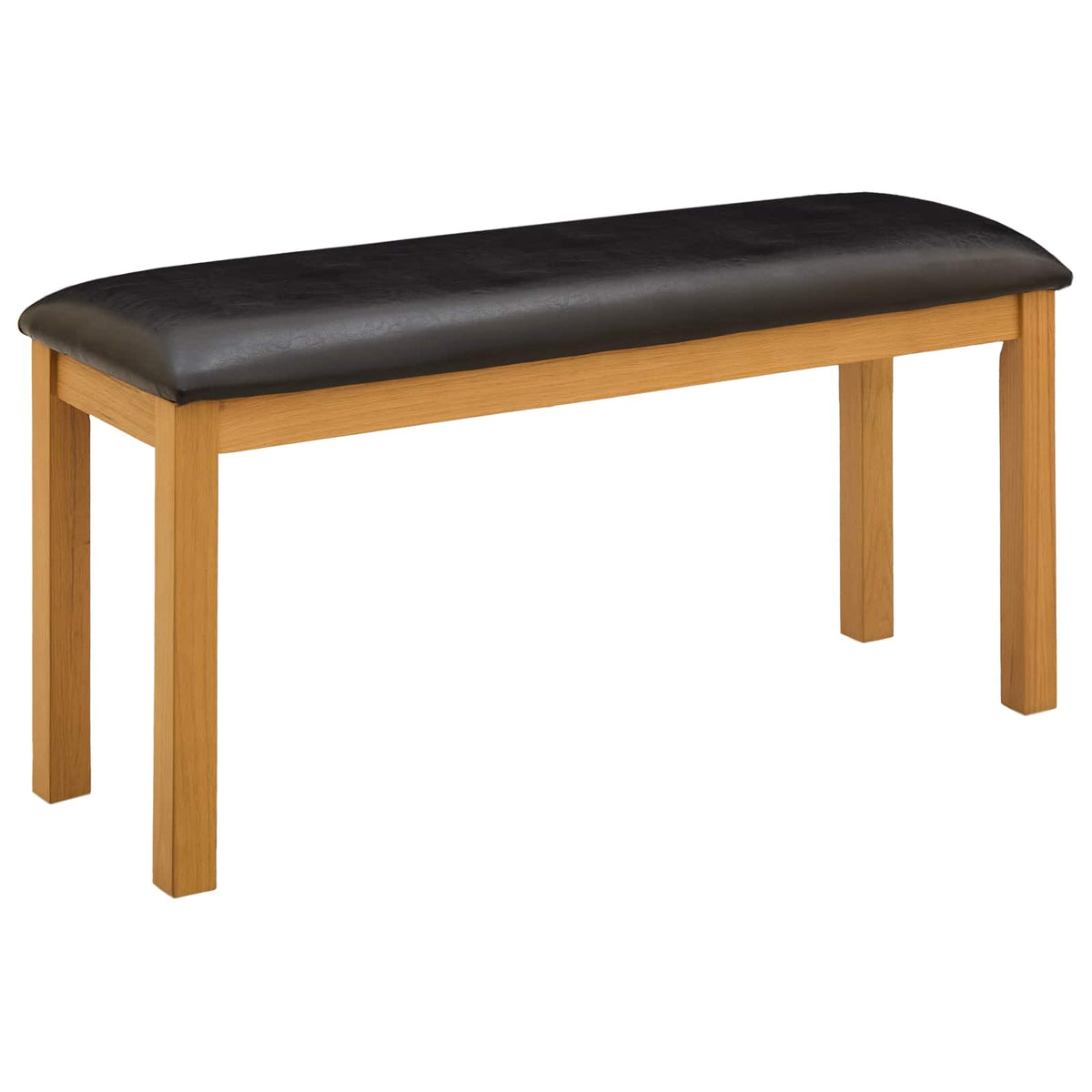 Spisebænk 95 x 32 x 45 cm Massivt Eg Træ Sort