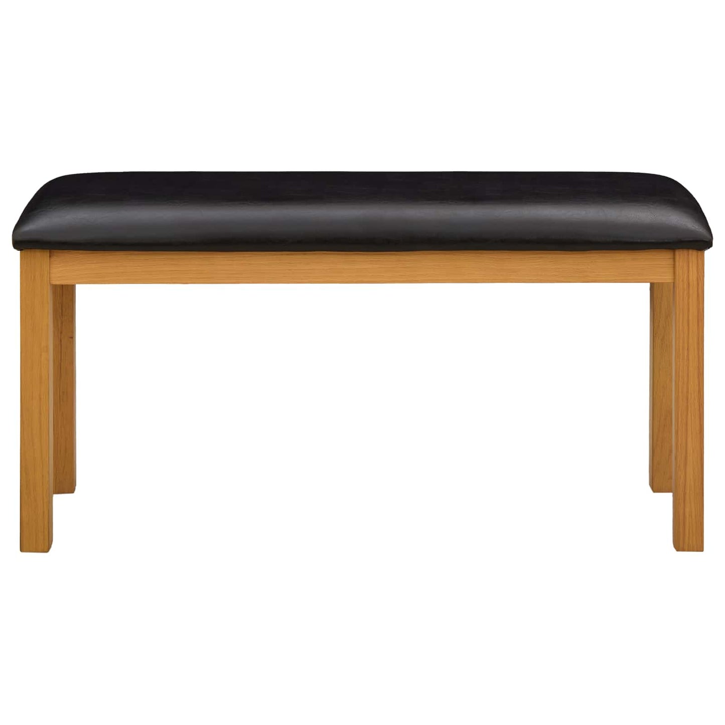 Spisebænk 95 x 32 x 45 cm Massivt Eg Træ Sort