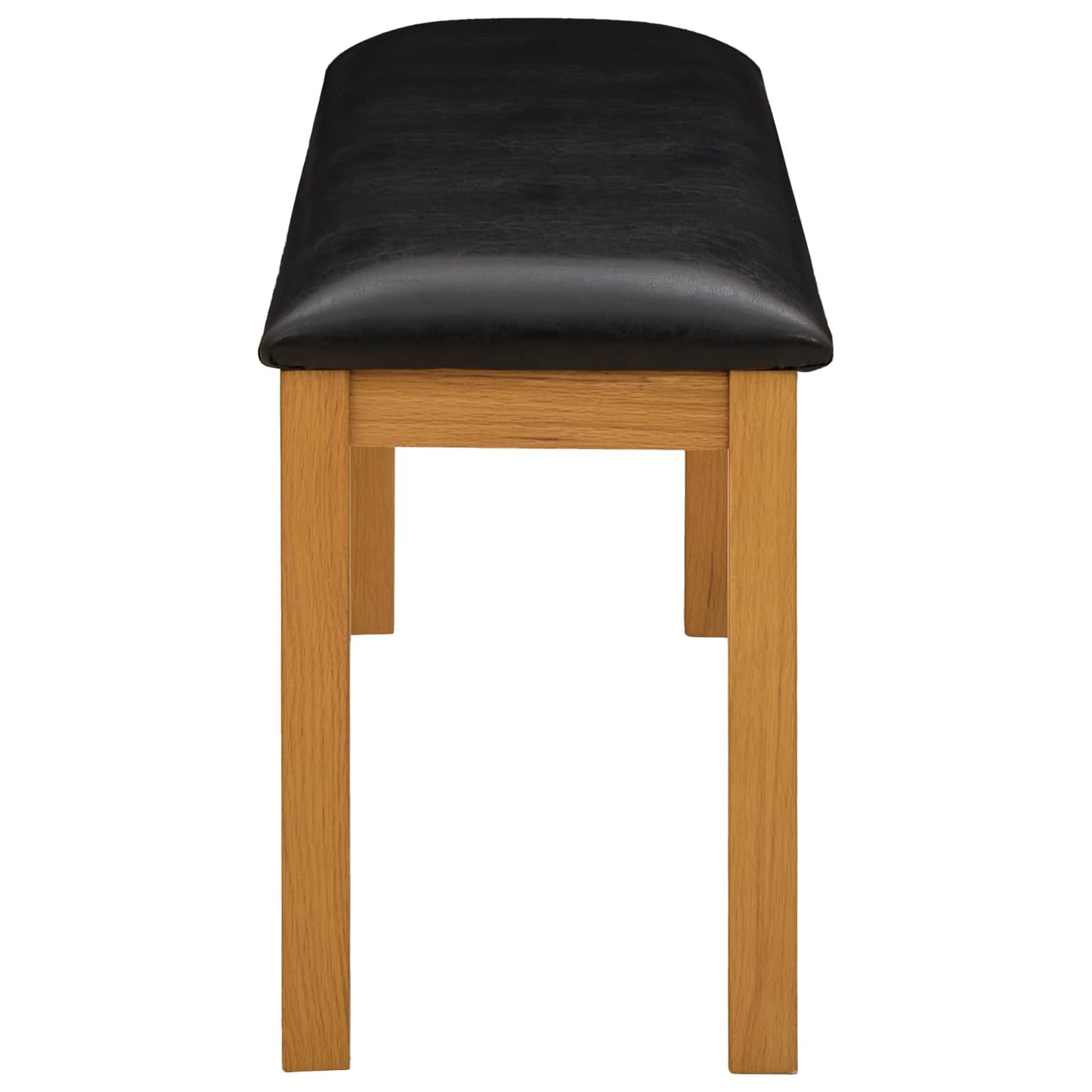 Spisebænk 95 x 32 x 45 cm Massivt Eg Træ Sort