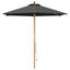 Udendørs spisebordssæt med parasol 8 stk.
