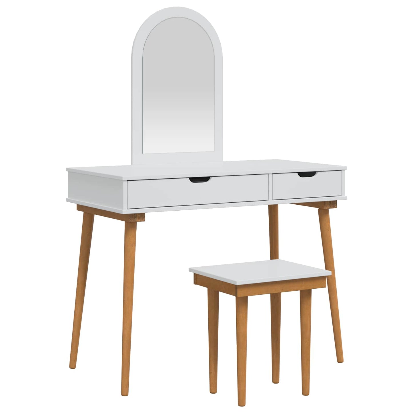 Makeupbord Sæt FAUSKE 3 stk. Hvid 100 x 50 x 143 cm