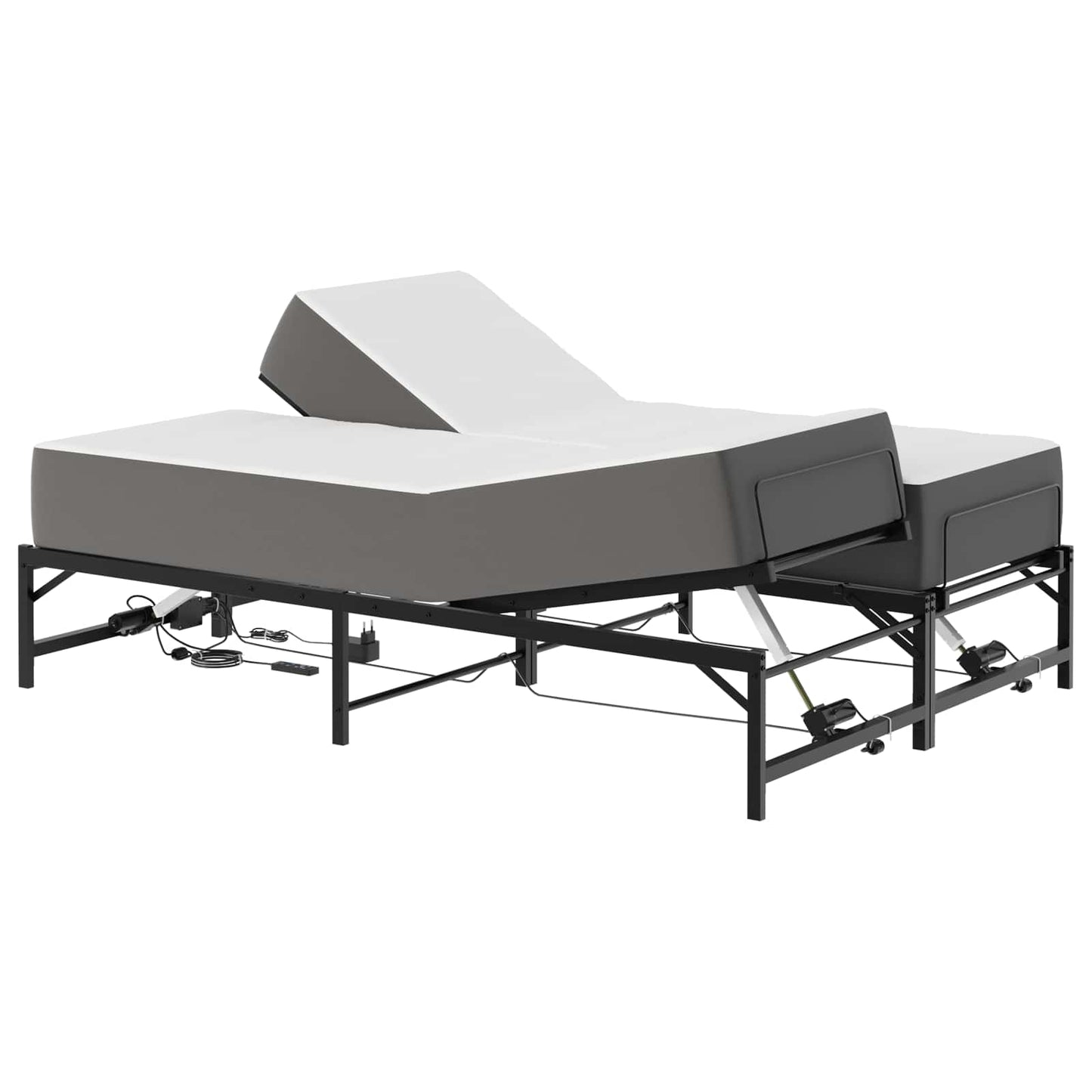 Elektrisk Justerbar Sengetramme Sort 120 x 190 cm Stål