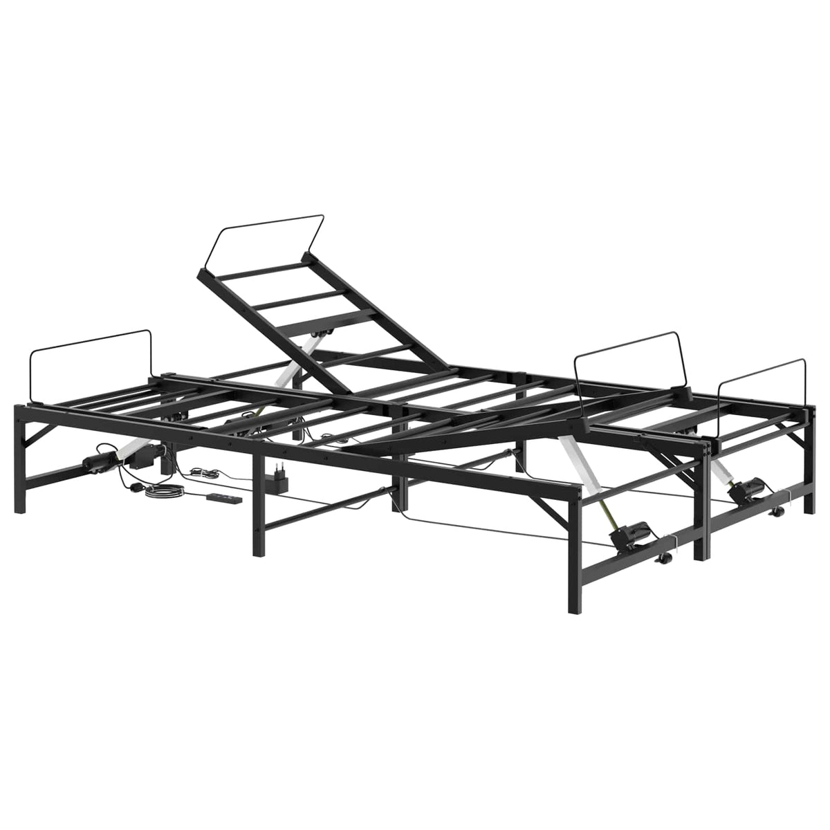Elektrisk Justerbar Sengetramme Sort 150 x 200 cm Stål