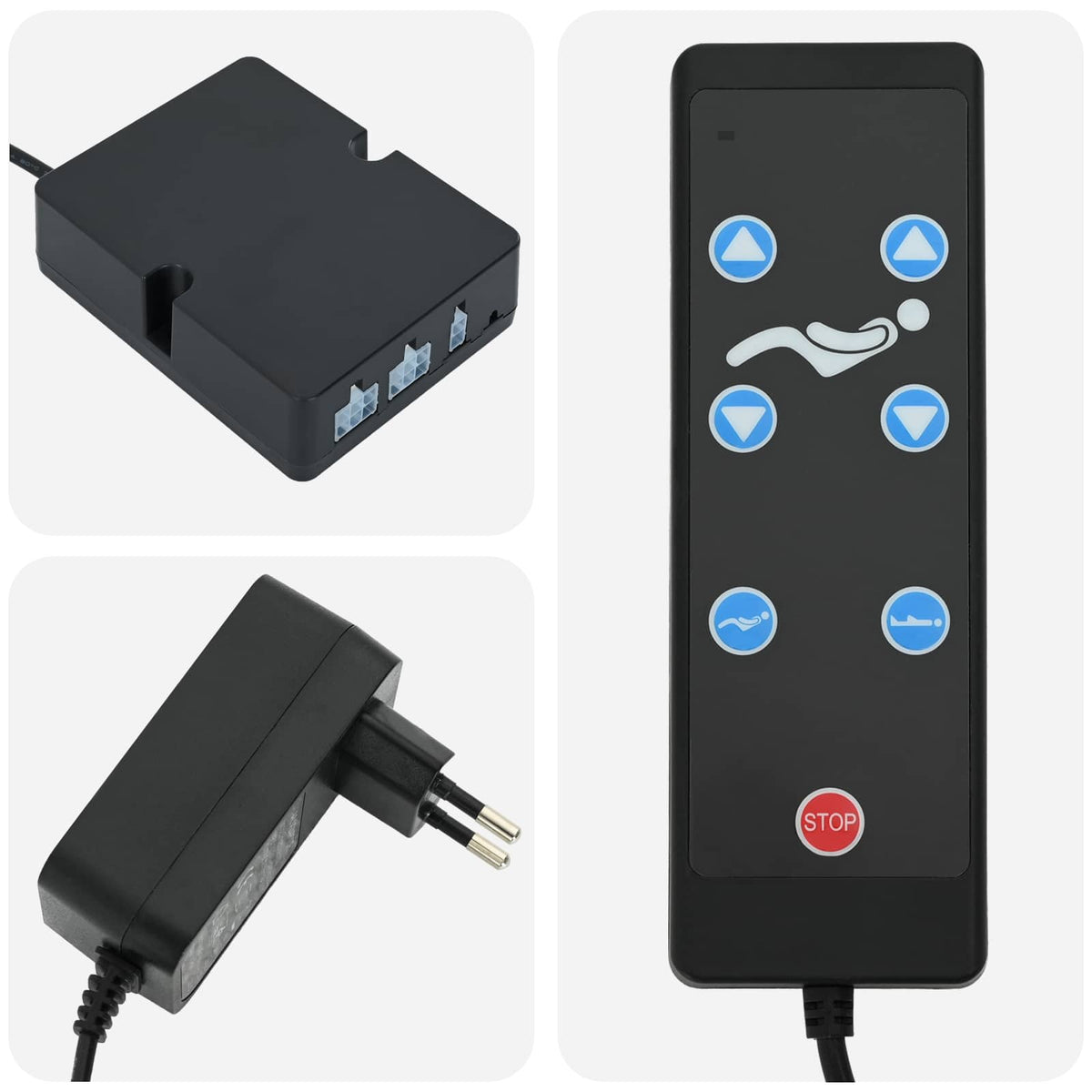 Elektrisk Justerbar Sengetramme Sort 180 x 200 cm Stål