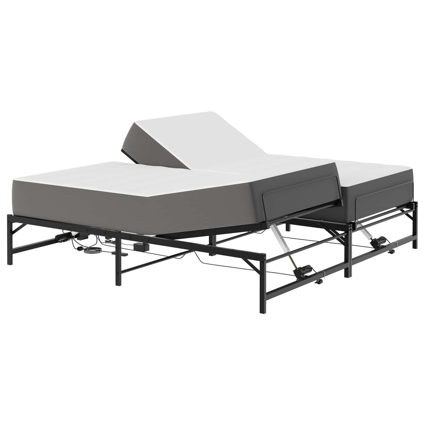 Elektrisk Justerbar Sengetramme Sort 180 x 200 cm Stål