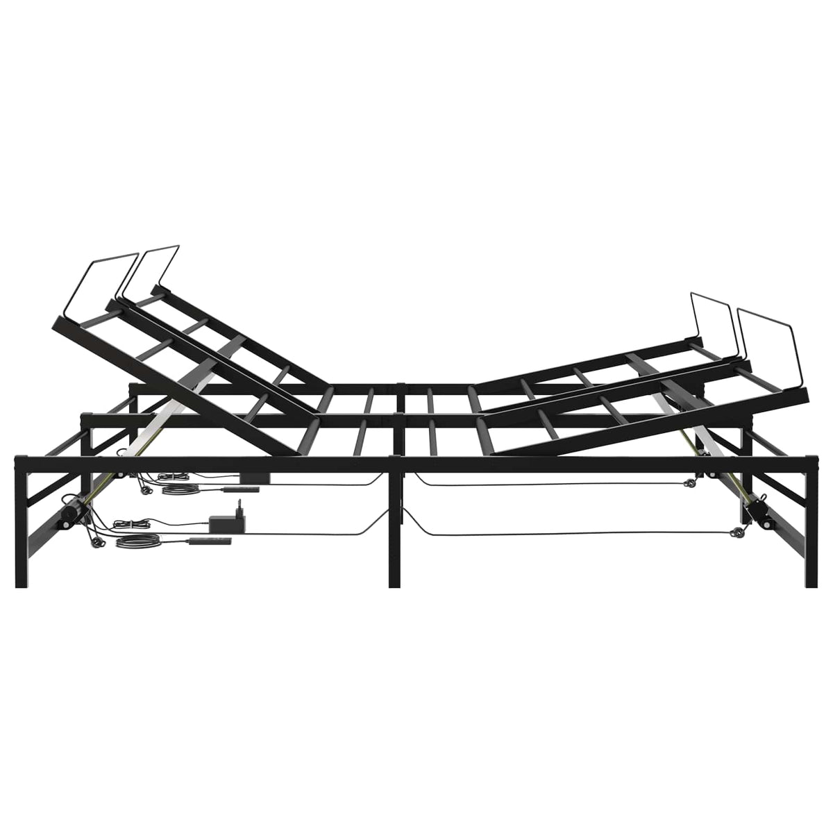 Elektrisk Justerbar Sengetramme Sort 180 x 200 cm Stål