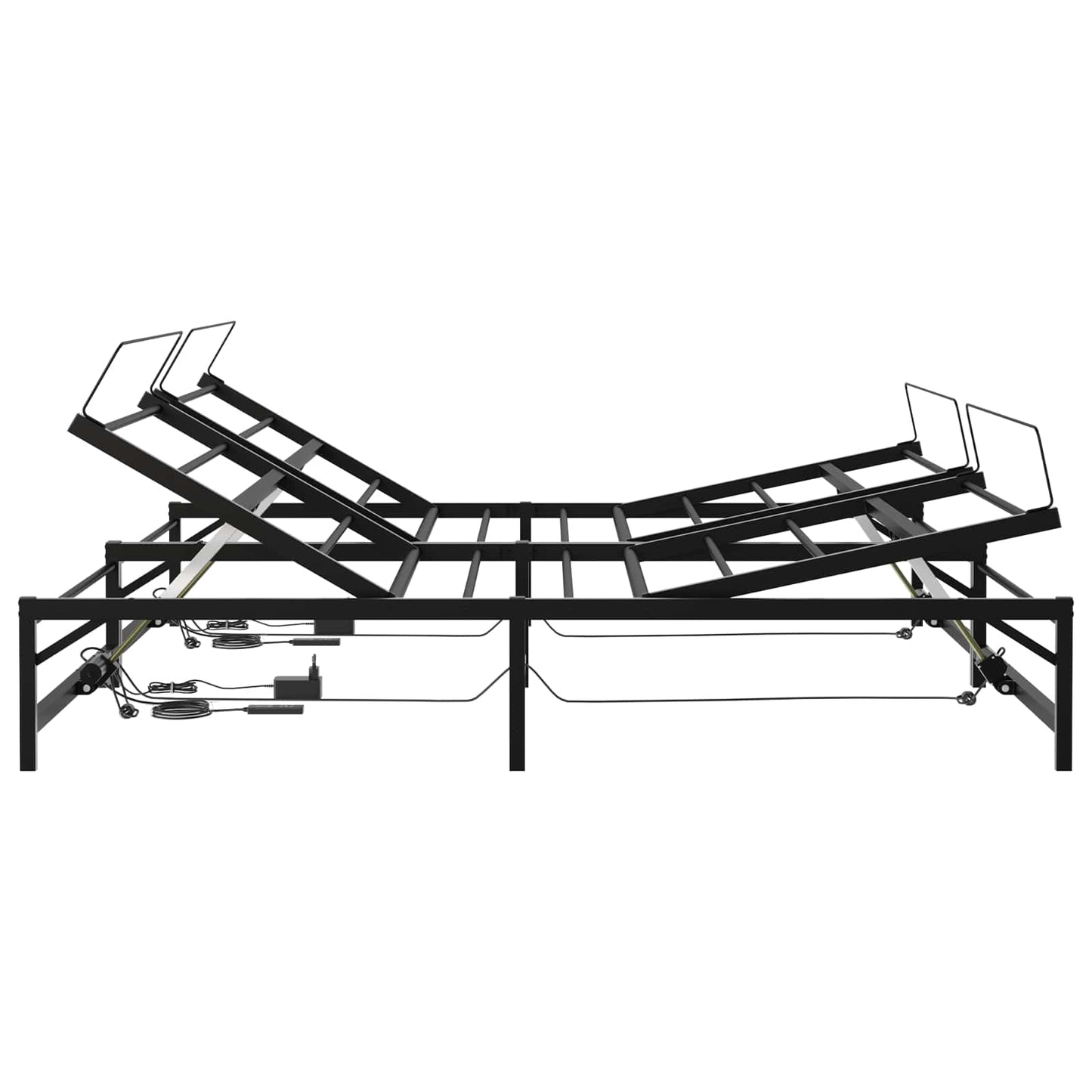 Elektrisk Justerbar Sengetramme Sort 200 x 200 cm Stål