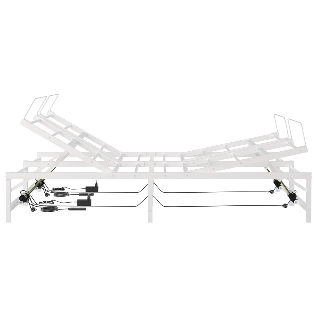 Elektrisk Justerbar Sengetramme Hvid 140 x 200 cm Stål