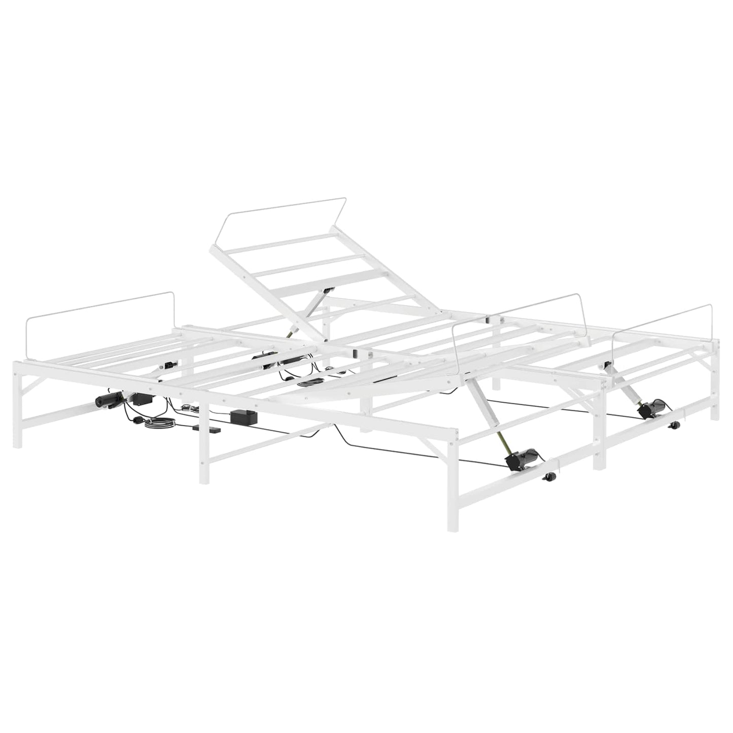 Elektrisk Justerbar Sengetramme Hvid 160 x 200 cm Stål