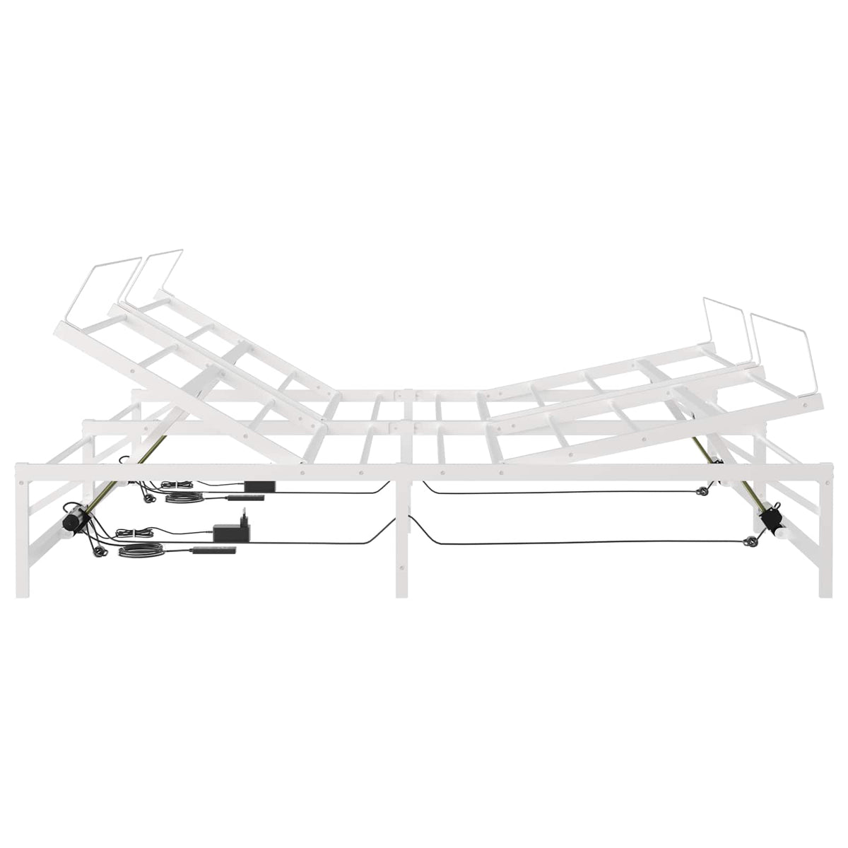 Elektrisk Justerbar Sengetramme Hvid 160 x 200 cm Stål