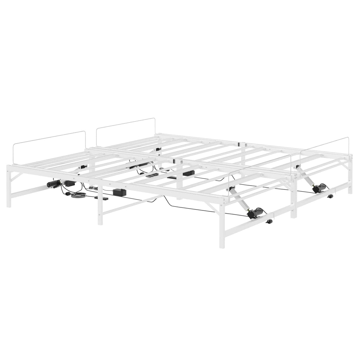 Elektrisk Justerbar Sengetramme Hvid 180 x 200 cm Stål