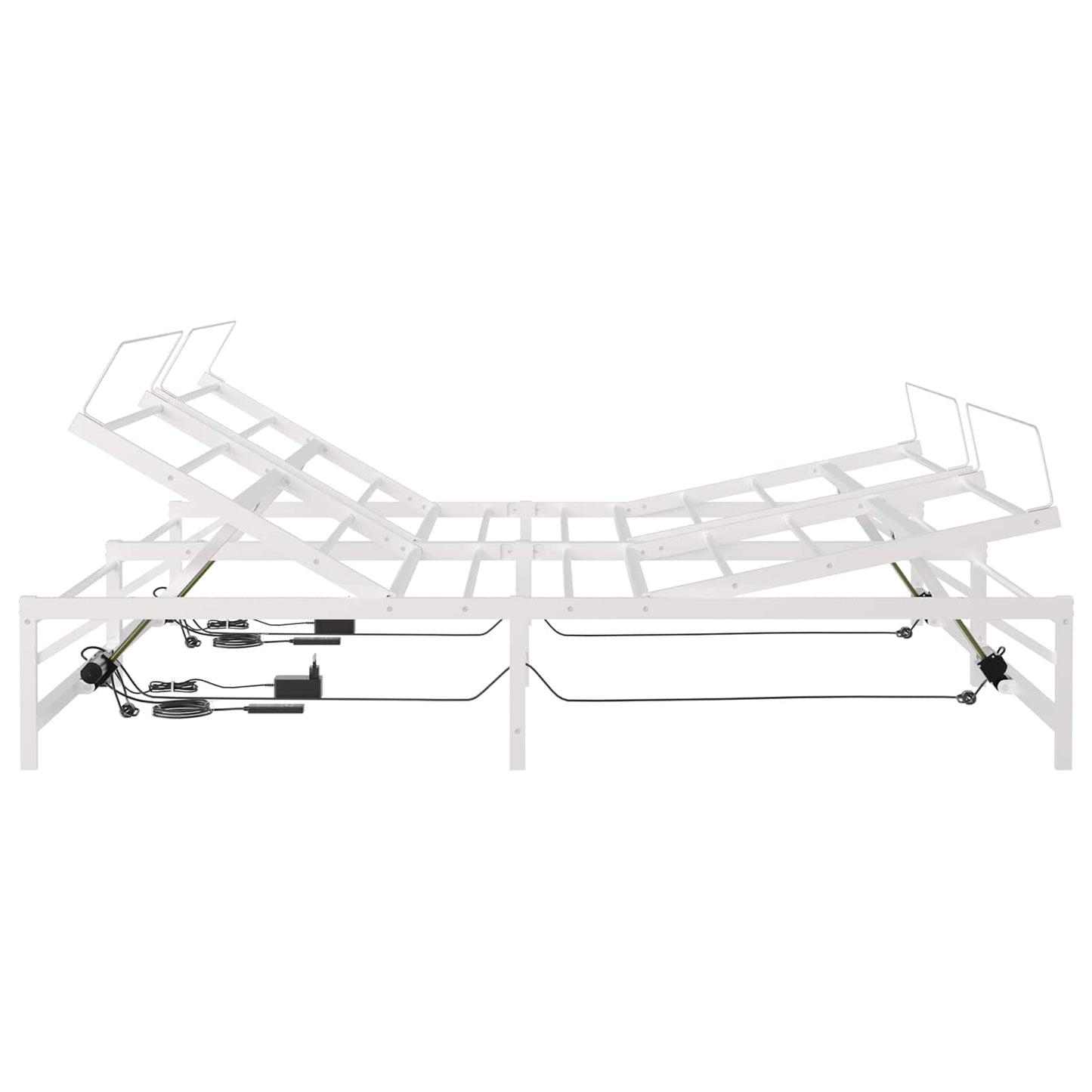 Elektrisk Justerbar Sengetramme Hvid 180 x 200 cm Stål