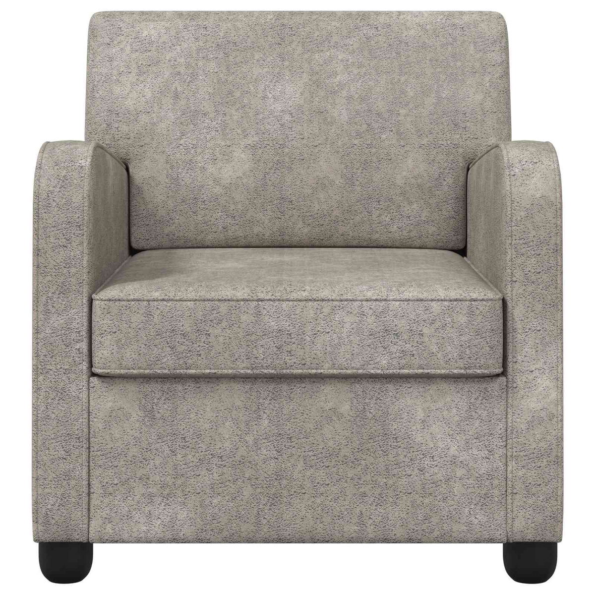 Lænestol Lysegrå Faux Suede Læder