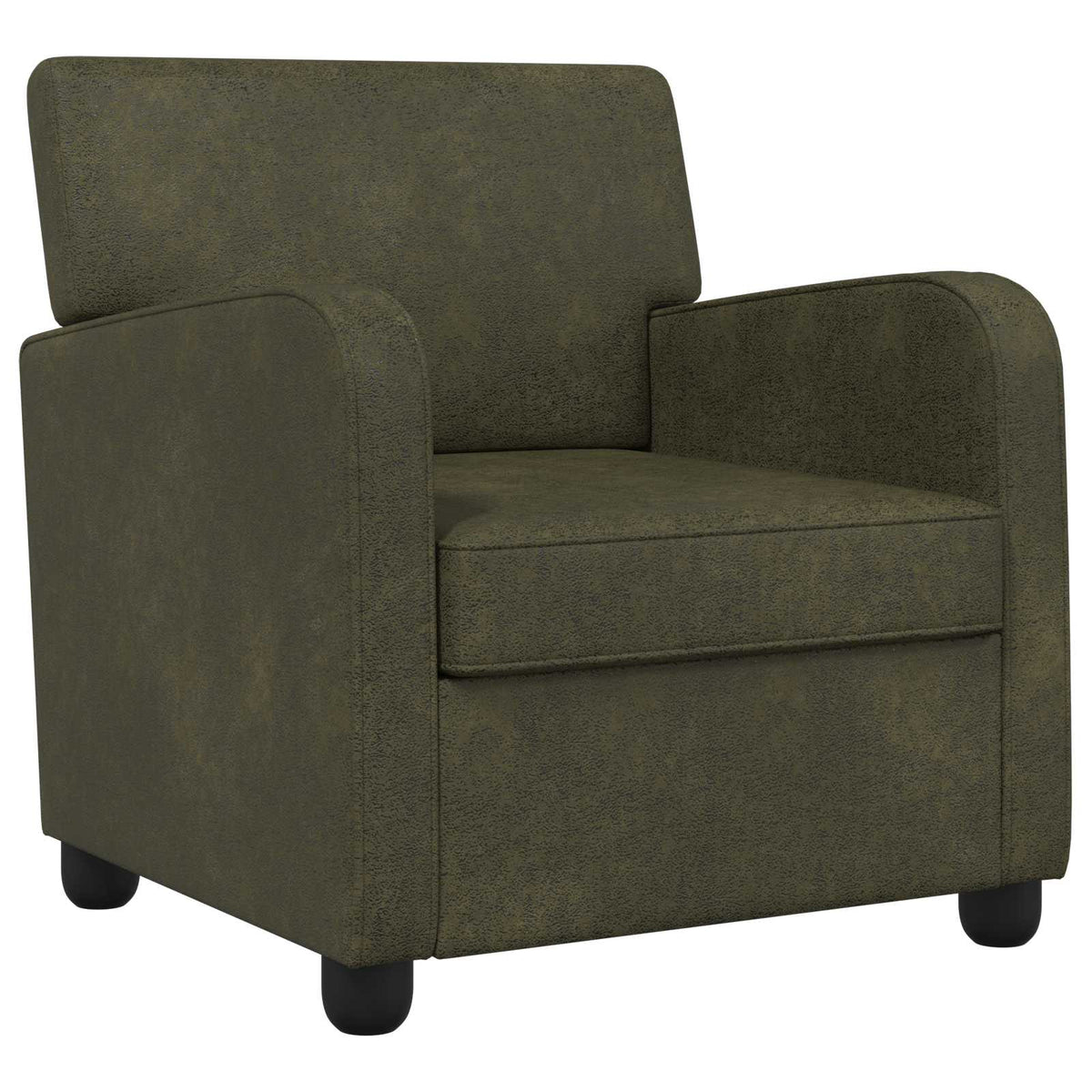 Lænestol Army Grøn Faux Suede Læder