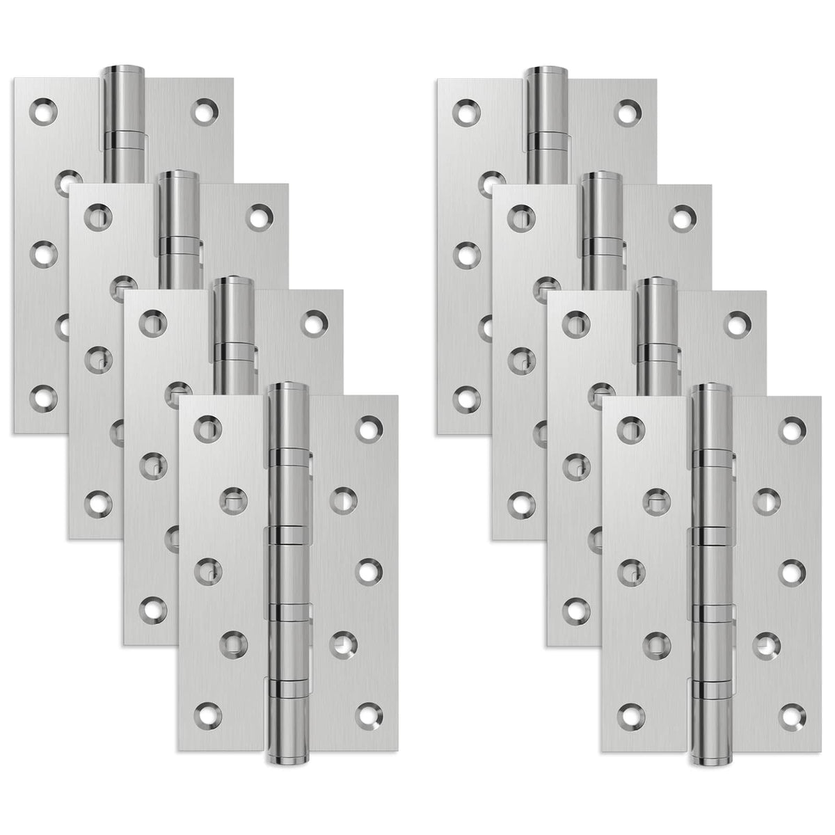 Hængsel 8 stk. 125 x 75 x 13 mm Sølv Stål
