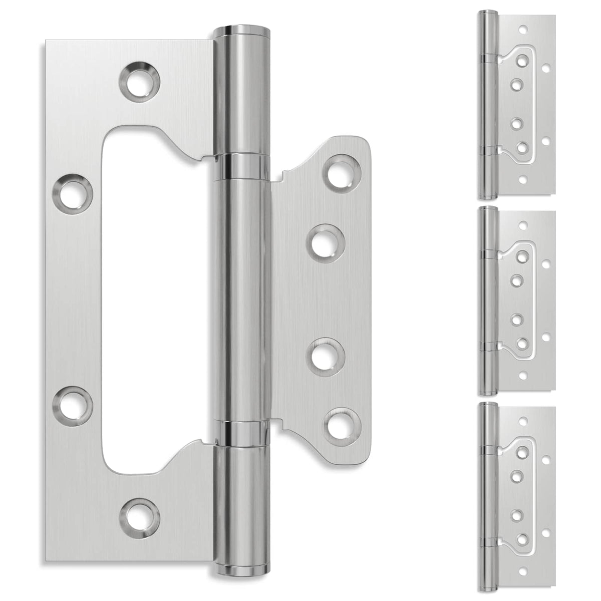 Hængsel 4 stk. 125 x 78 x 13 mm Sølv Stål